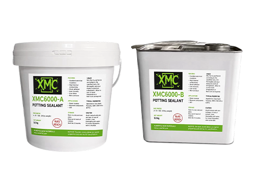 Двухкомпонентный герметик для заливки в соотношении 6:1.